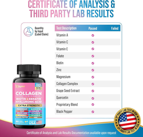 Zoyava Collagen 14-in-1 – Youthful Skin, Strong Hair & Joint Support (90 Caps)