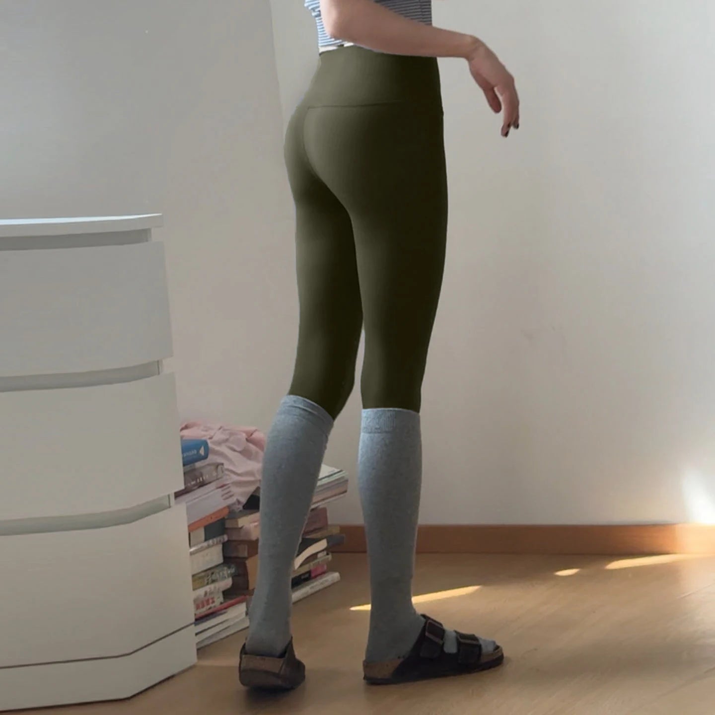 Women's High-Waist Butt-Lifting Yoga Leggings – Seamless Workout Tights