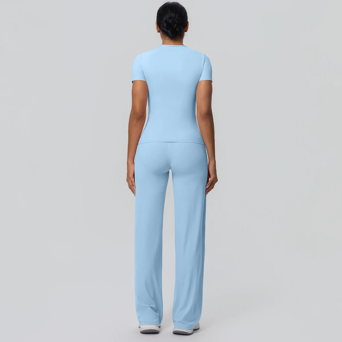 Women's Fitness Yoga Set – Slim Quick-Dry Top & Push-Up Pants