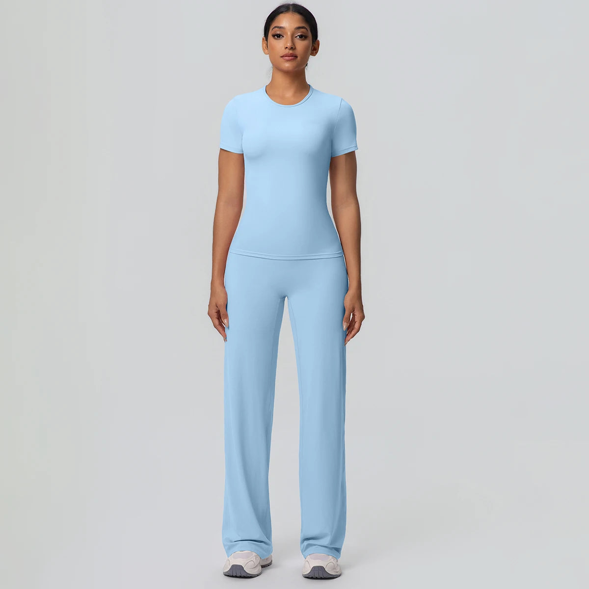 Women's Fitness Yoga Set – Slim Quick-Dry Top & Push-Up Pants