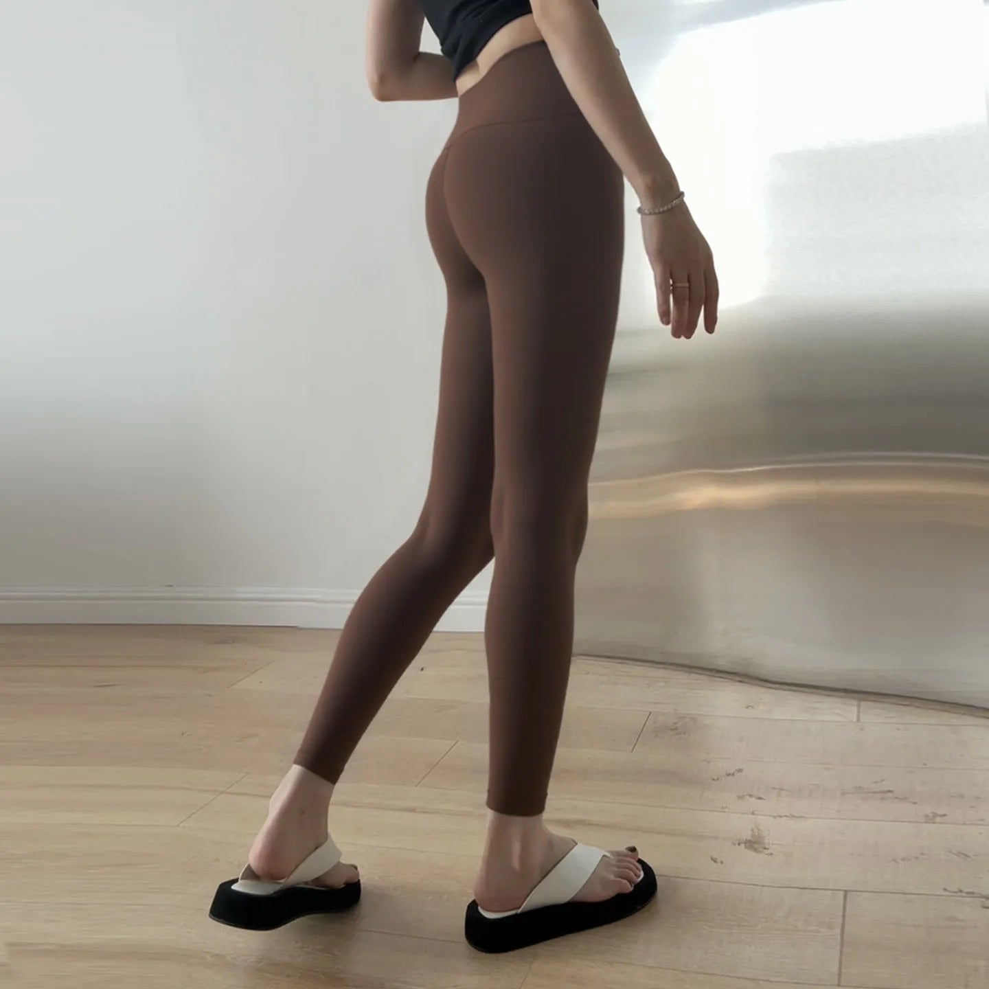 Women's High-Waist Butt-Lifting Yoga Leggings – Seamless Workout Tights