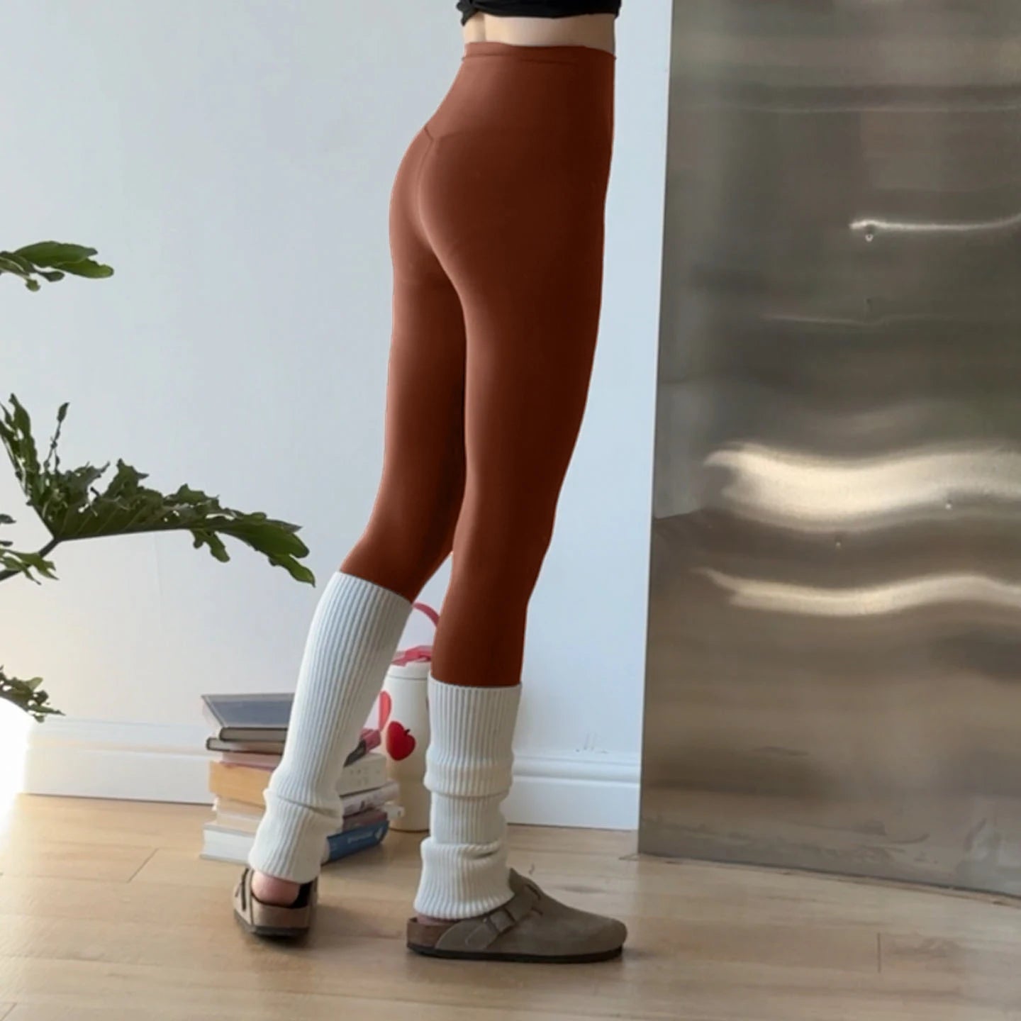 Women's High-Waist Butt-Lifting Yoga Leggings – Seamless Workout Tights