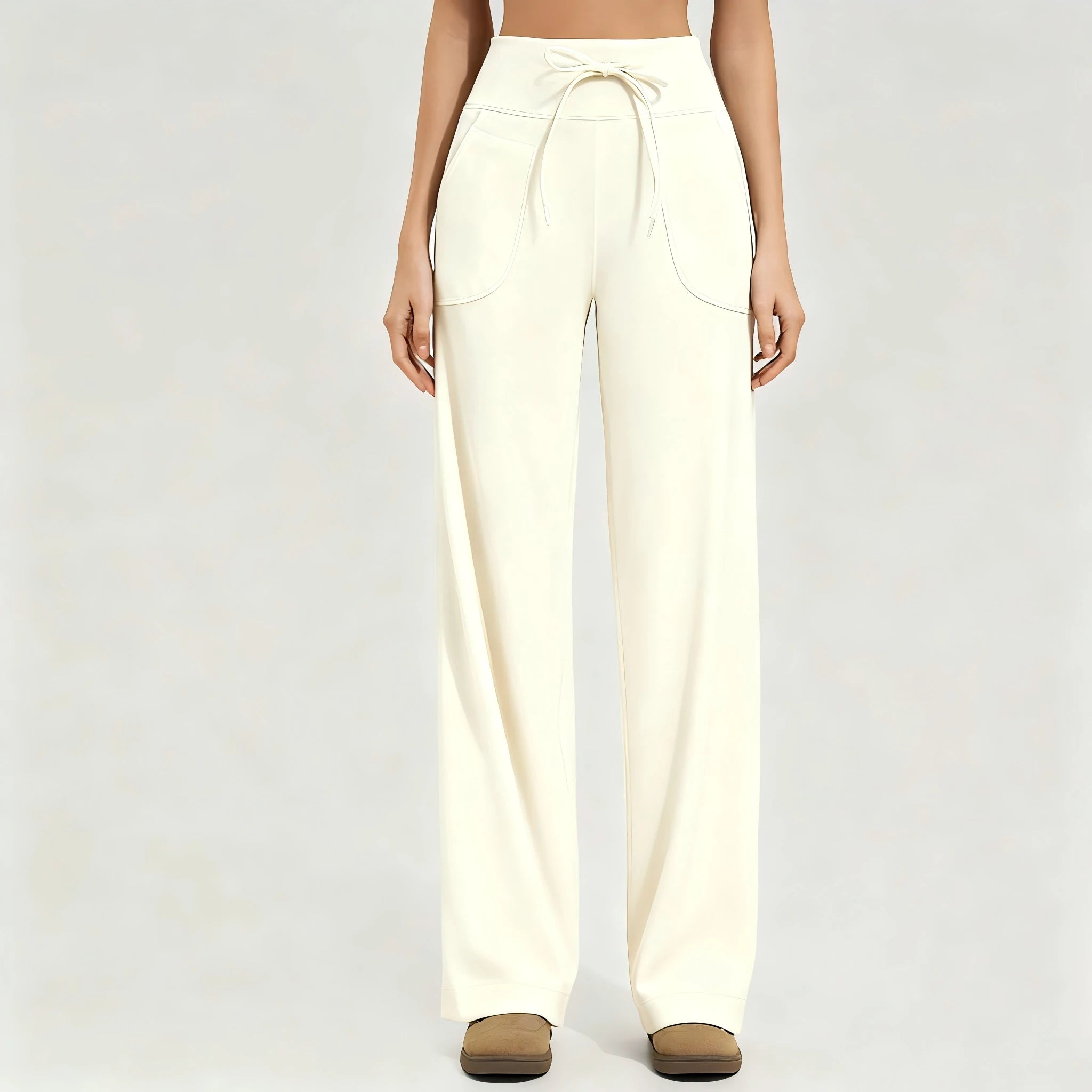 Women's High-Waist Wide-Leg Yoga Pants – Quick-Dry & Elastic