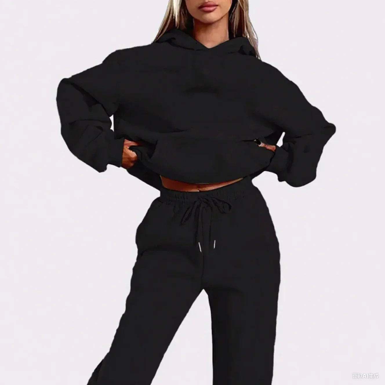 Women's Winter Tracksuit – Oversized Hoodie & Sweatpants Set