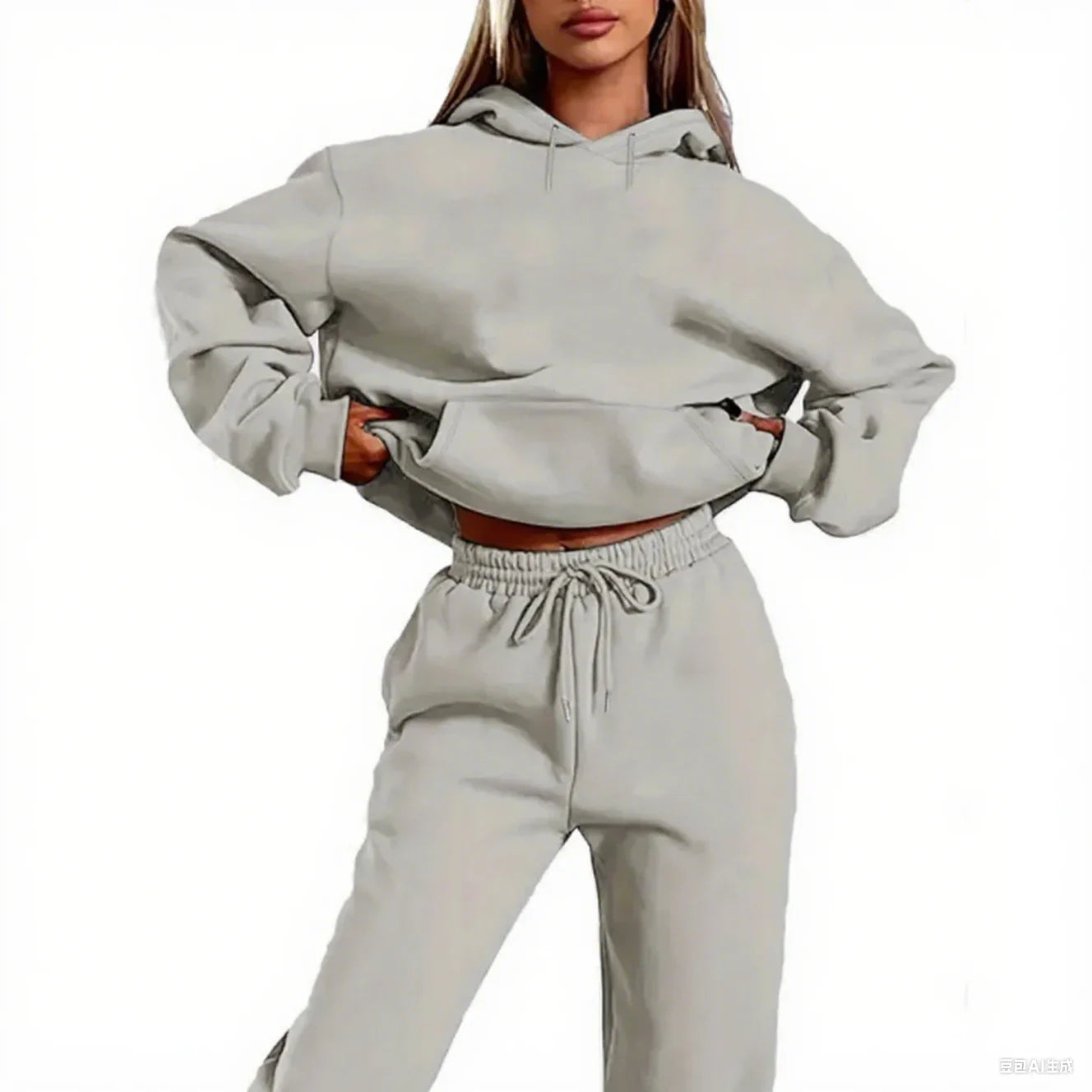 Women's Winter Tracksuit – Oversized Hoodie & Sweatpants Set